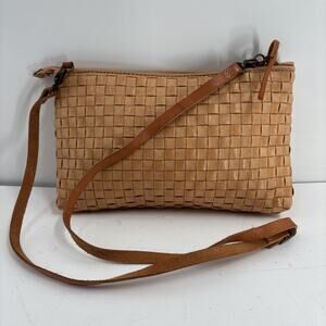 Uashmama Italian Woven Paper Crossbody Bag Purse Le Sorelle 9x6”